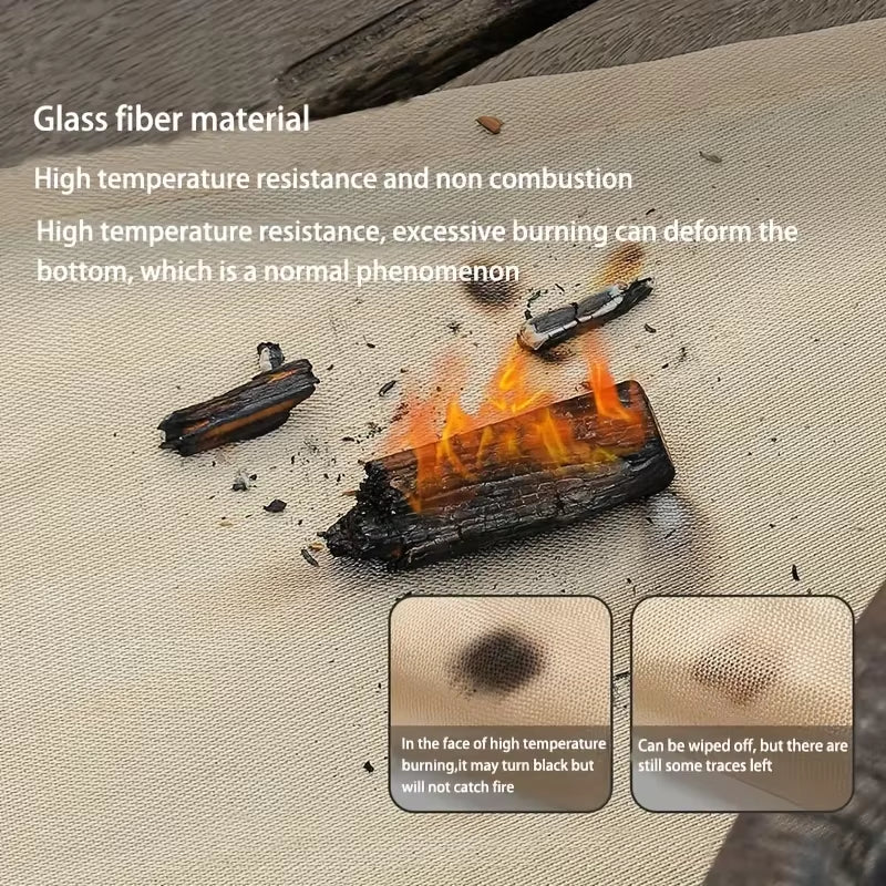 1Pc Barbecue Fire Protection Pit Mat Camping Picnic Barbecue Mat High Temperature Ironing Fire Retardant Carpet Outdoor Indoor