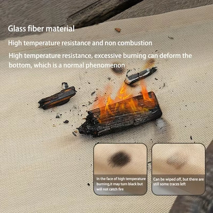 1Pc Barbecue Fire Protection Pit Mat Camping Picnic Barbecue Mat High Temperature Ironing Fire Retardant Carpet Outdoor Indoor